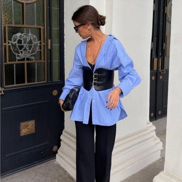 ZARA LEATHER SASH BELT - Picture 7 of 12